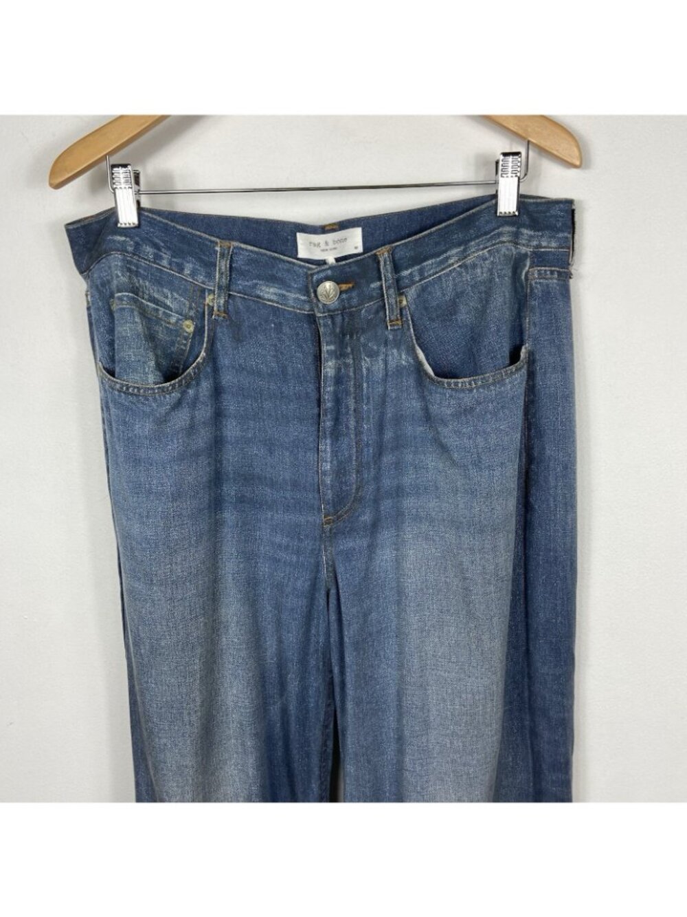 rag & bone Miramar Sz 30 35” Waist Sofie Wide Leg Faux Denim Tencel Ankle Pants - Picture 3 of 10